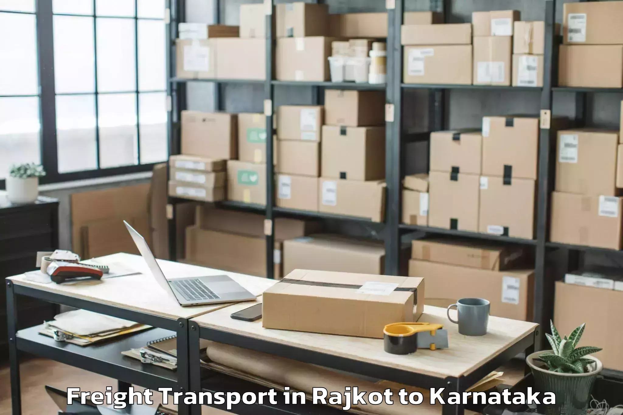 Quality Rajkot to Kuvempu University Shimoga Freight Transport